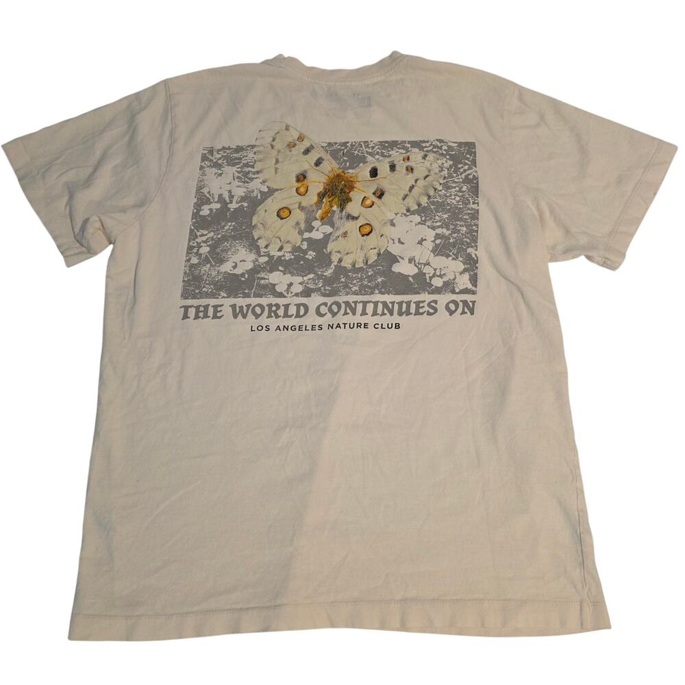 Select Start Los Angeles Nature Club Butterfly Graphic Tee Cream Large